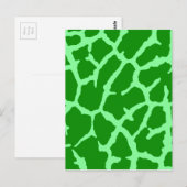Carte Postale Impression de girafe verte (Devant / Derrière)