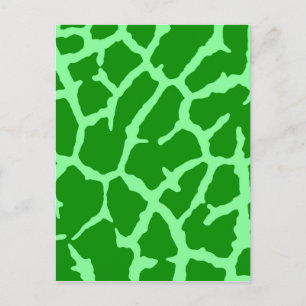 Carte Postale Impression de girafe verte
