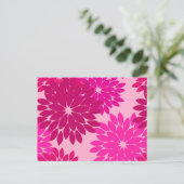 Carte Postale Impression de kimono floral moderne, rose, fuchsia (Debout devant)