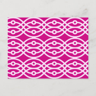 Carte Postale Impression de kimono, magenta et rose