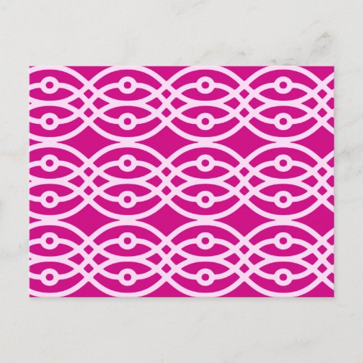 Carte Postale Impression de kimono, magenta et rose (Devant)