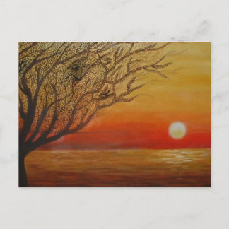 Carte Postale Impression de la couche de soleil