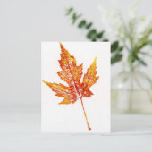 Carte postale Impression de la nature feuille (Debout devant)