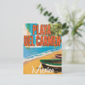 Carte Postale Impression de l'affiche de voyage Playa del Carmen (Debout devant)