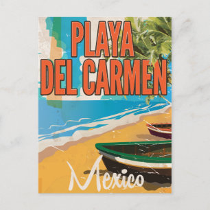 Carte Postale Impression de l'affiche de voyage Playa del Carmen