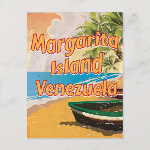 Carte Postale Impression de l'affiche de voyage vintage de l'île