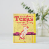 Carte Postale Impression de l'affiche vintage Texas Travel (Debout devant)