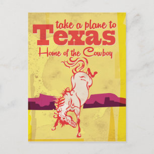 Carte Postale Impression de l'affiche vintage Texas Travel