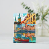 Carte Postale Impression de Malmö Décoration intérieure de Malmö (Debout devant)
