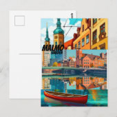 Carte Postale Impression de Malmö Décoration intérieure de Malmö (Devant / Derrière)