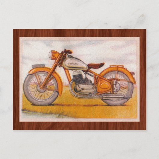 Carte Postale Impression de motocycle Socovel vintage Gold (Devant)