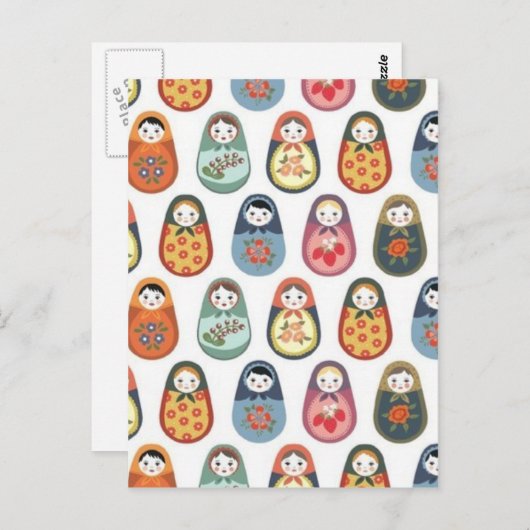 Carte Postale Impression de poupée (Devant / Derrière)