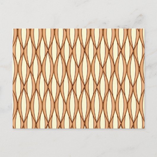 Carte Postale Impression de ruban du milieu du siècle - tan et c (Devant)