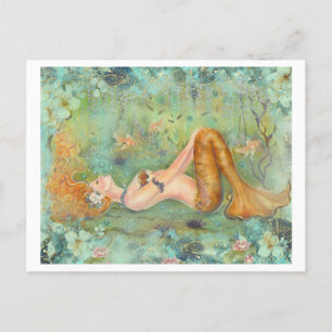 Carte Postale Impression de sirène à la dérive pacifique par Ren