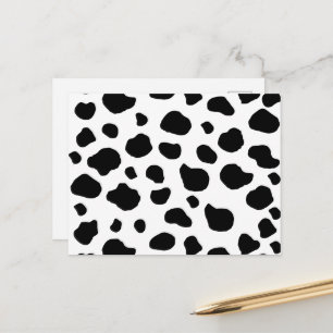 Carte Postale Impression de vache, motif de vache, taches de vac
