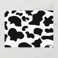 Impression de vache noire et blanche