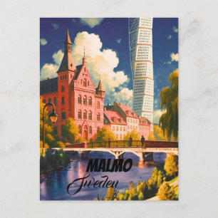 Carte Postale Impression de voyage à Malmö - Affiche de Malmö, M