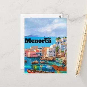 Carte Postale Impression de voyage à Minorque - Espagne, impress