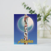 Carte Postale Impression de voyage Alaska Totem Pole (Debout devant)