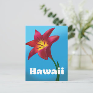 Carte Postale Impression de voyage de fleur d'Hawaii