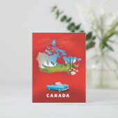 Carte Postale Impression de voyage illustrée du Canada. (Debout devant)