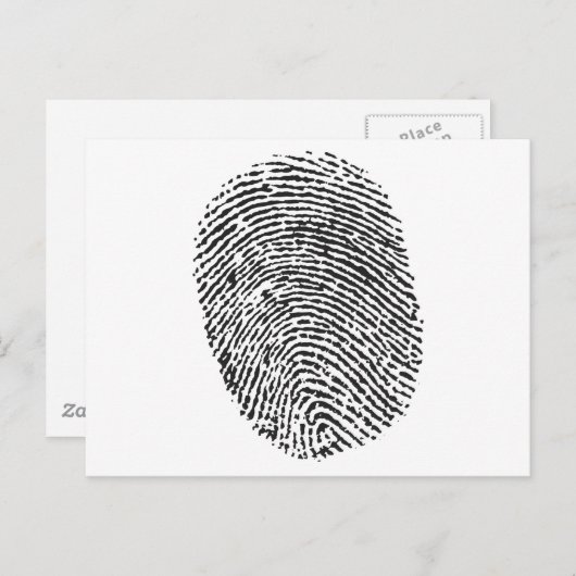Carte Postale Impression du pouce (Devant / Derrière)