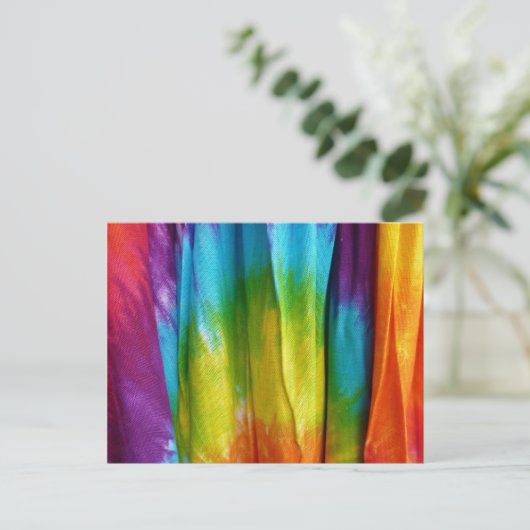 Carte Postale Impression du tissu à cravate (Debout devant)