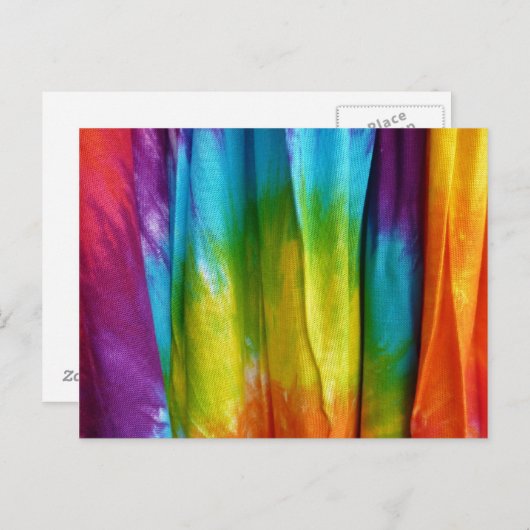 Carte Postale Impression du tissu à cravate (Devant / Derrière)