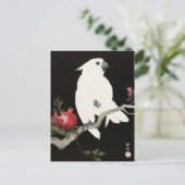 Carte Postale Impression en bois d'un perroquet dessiné par Ohar (Debout devant)