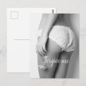 Carte Postale Impression Fille Fleur (Devant / Derrière)