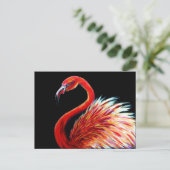 Carte postale Impression Flamant rose Art (Debout devant)