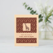 Carte Postale Impression Giraffe Entreprise personnalisée (Debout devant)