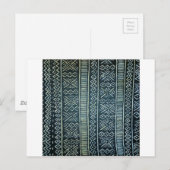 Carte Postale Impression inspirée du tissu boueux (Devant / Derrière)