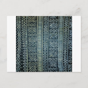 Carte Postale Impression inspirée du tissu boueux
