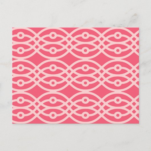 Carte Postale Impression kimono, rose corail profond (Devant)