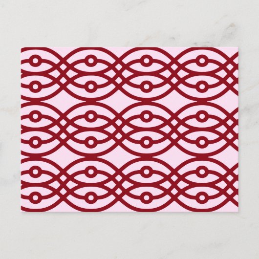 Carte Postale Impression kimono, rose et bordeaux (Devant)