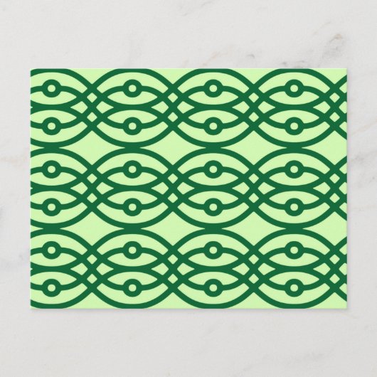 Carte Postale Impression kimono, vert clair et foncé (Devant)