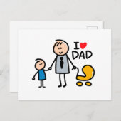 Carte Postale Impression Love Daddy (Devant / Derrière)