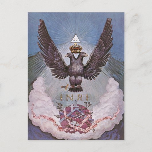 Carte Postale Impression maçonnique vintage (Devant)