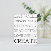 Carte Postale Impression mantra créative (Debout devant)