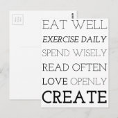 Carte Postale Impression mantra créative (Devant / Derrière)