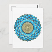 Carte Postale Impression manuscrite Mandala (Devant / Derrière)