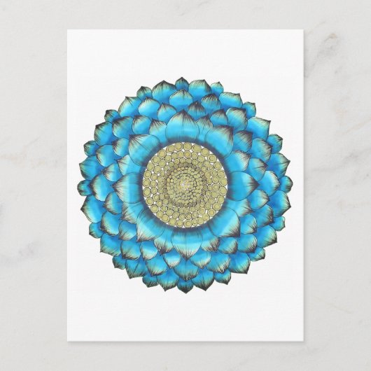 Carte Postale Impression manuscrite Mandala (Devant)