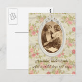 Carte Postale Impression mère vintage (Devant / Derrière)