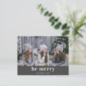 Carte Postale Impression Mood, Soyez Joyeux Gray (Debout devant)