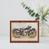Carte Postale Impression Moto Bronze vintage (Debout devant)