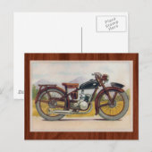Carte Postale Impression Moto Bronze vintage (Devant / Derrière)