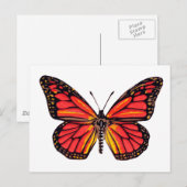 Carte Postale Impression papillon vintage (Devant / Derrière)
