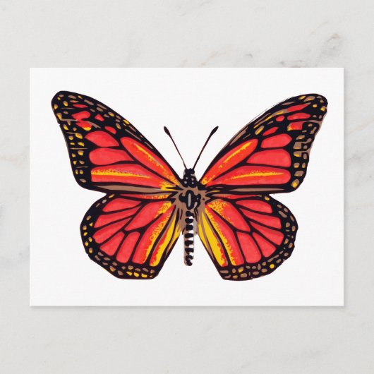 Carte Postale Impression papillon vintage (Devant)