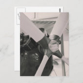 Carte Postale Impression photographique du plan d'hélice vintage (Devant / Derrière)